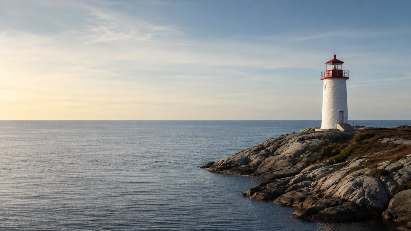 Leuchtturm an der norwegischen Küste